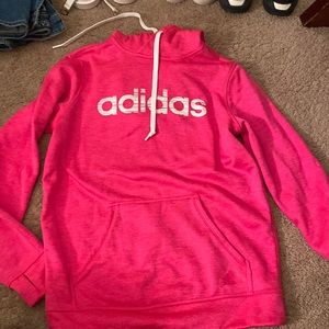Women’s adidas pink hoodie size S.